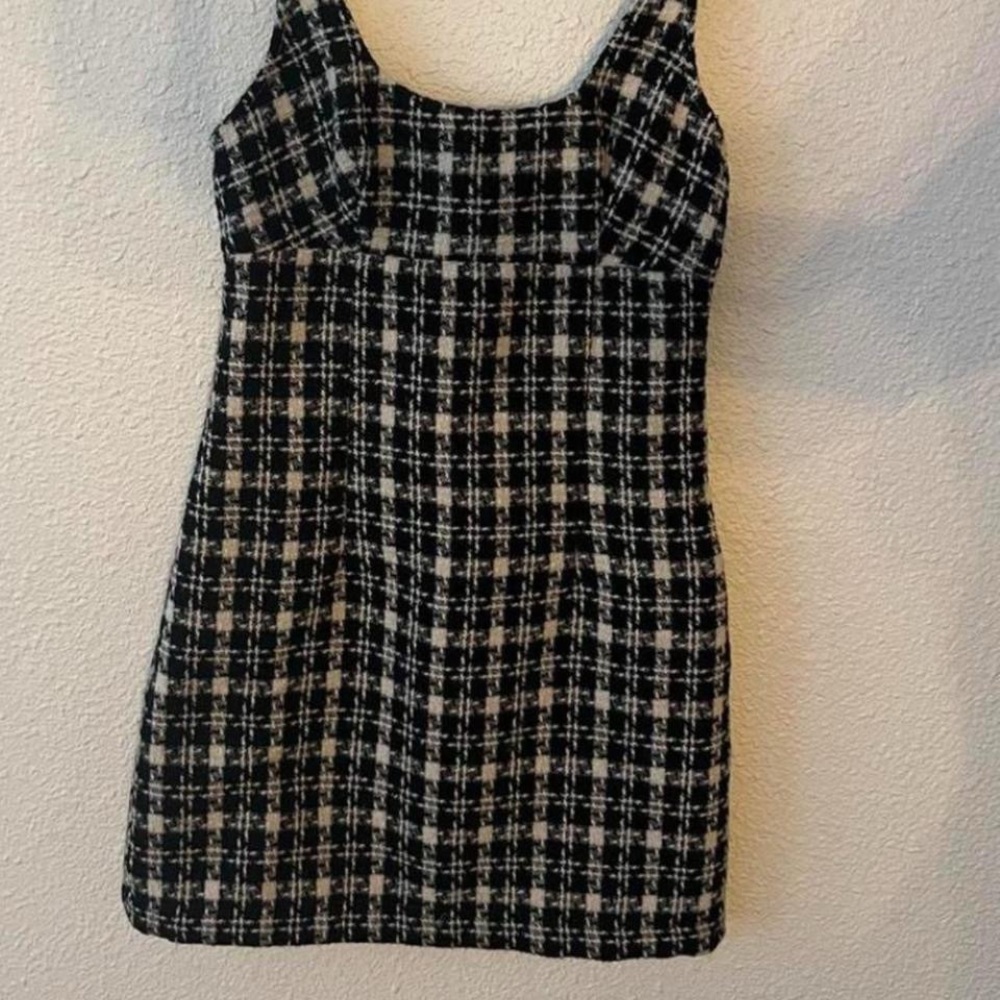 Urban Outfitters Black and White Checkered Mini Dress